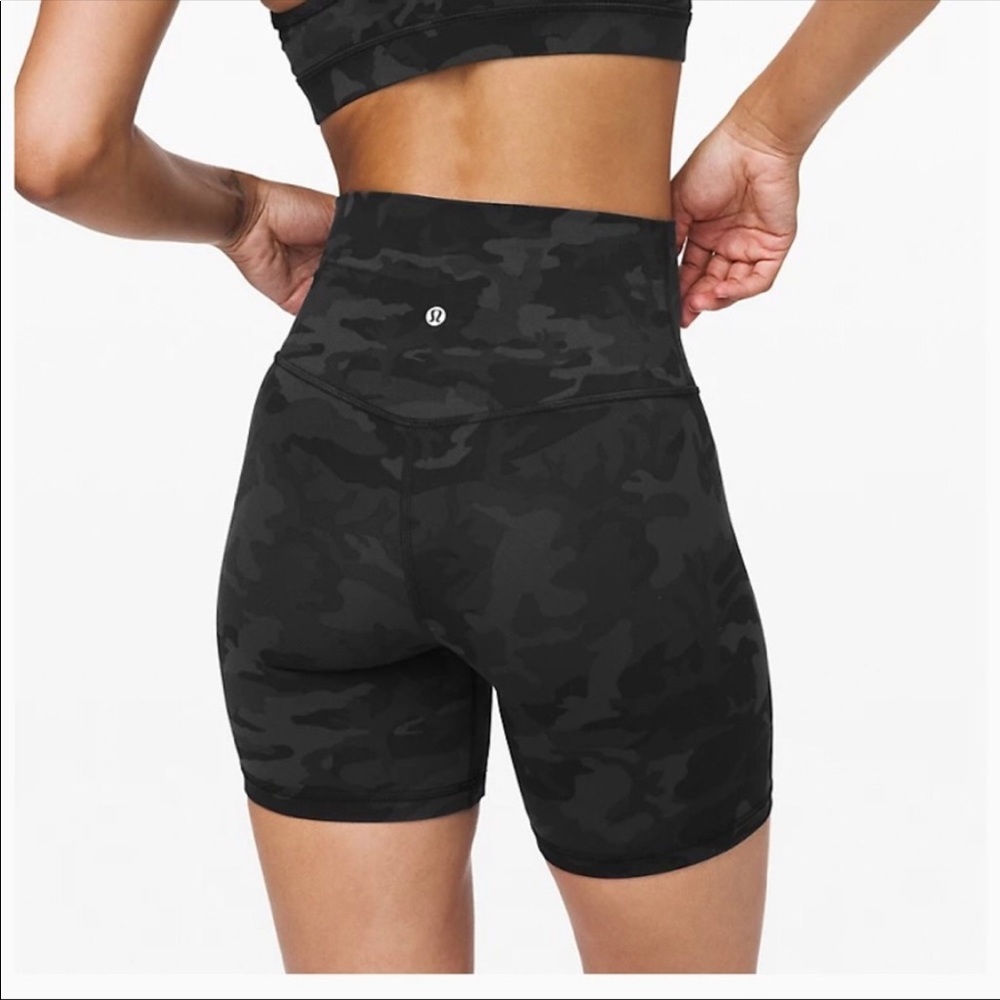 Lulu Lemon Align Short 6” Black Camo